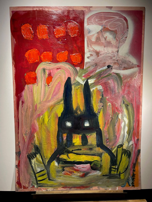 Läderlappen ser rött (Oinramad) – 90x64 cm
