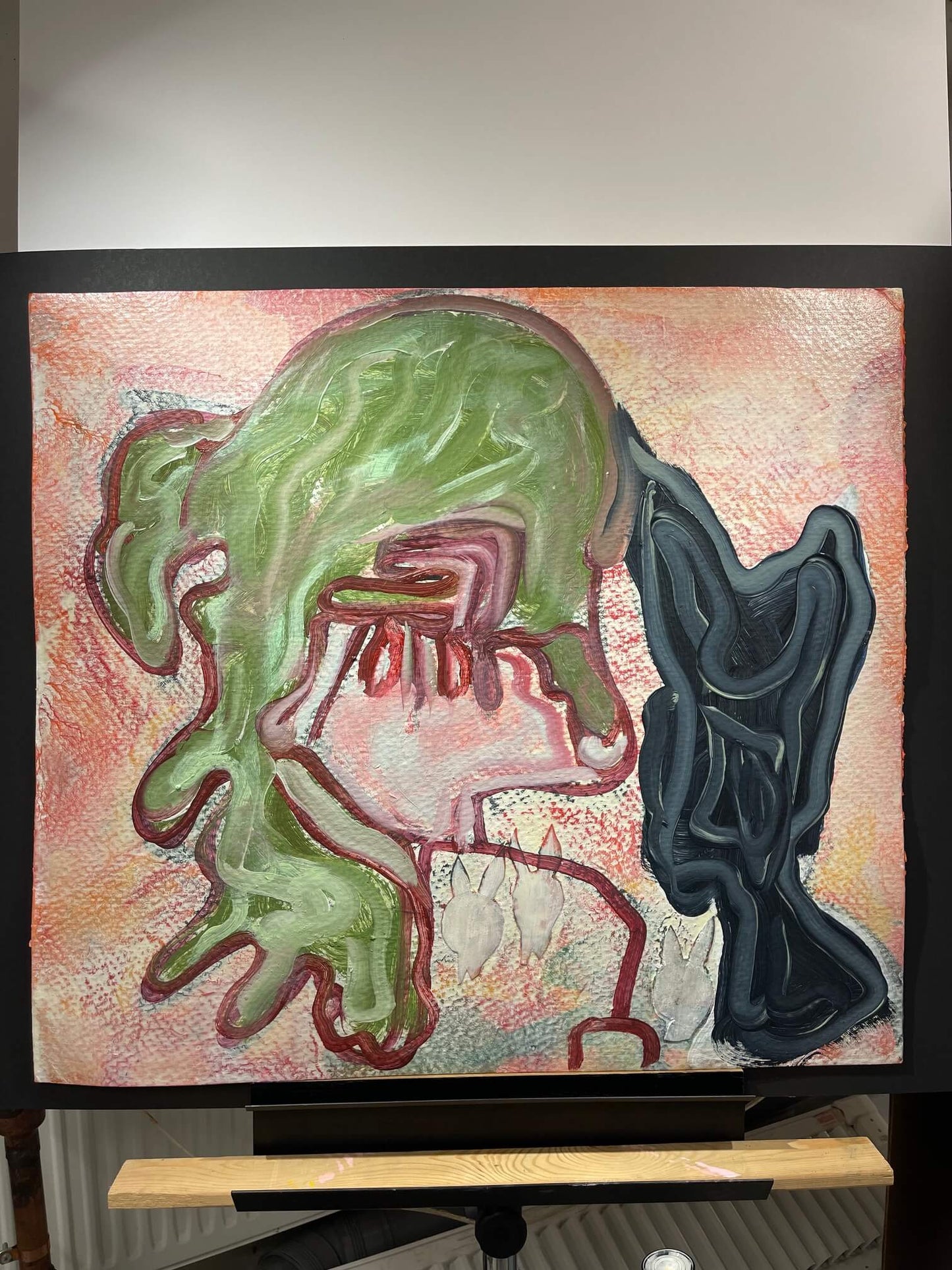 Svarta fåret (Oinramad) – 83x75 cm